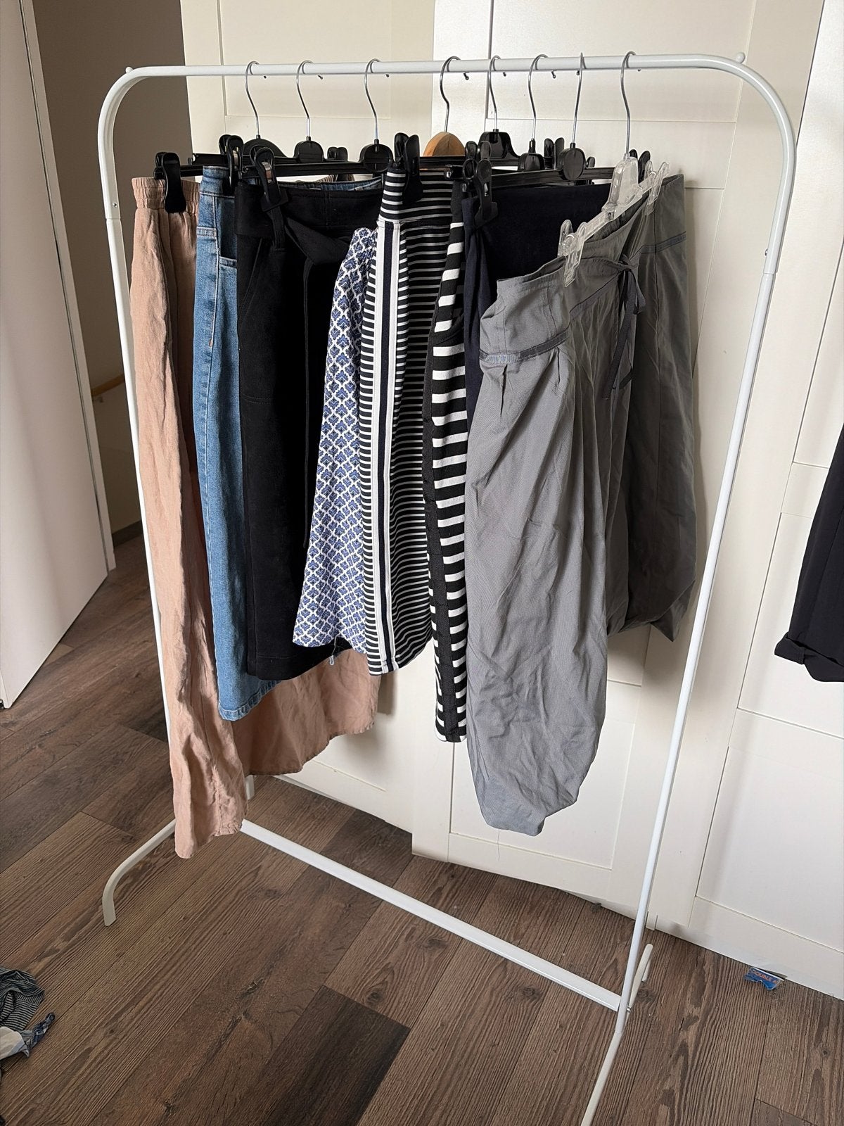 Diverse damesbroeken en rokken, maat M/L, Ophalen of Verzenden, Gedragen, Maat 38/40 (M), Blauw