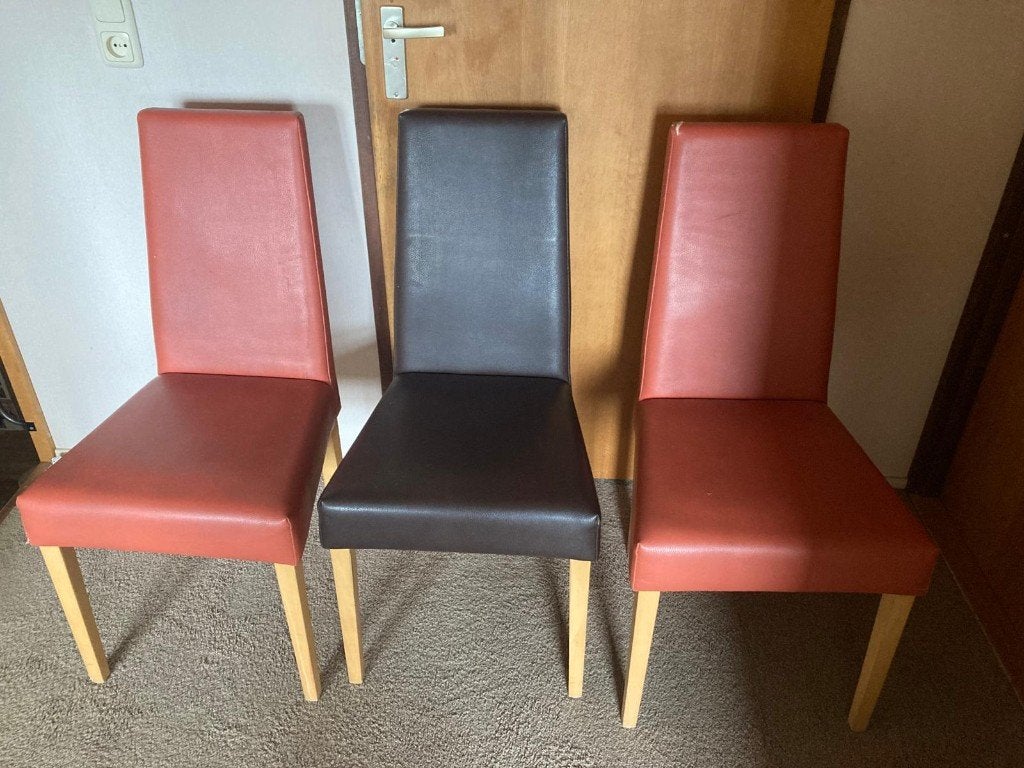 stoelen, Huis en Inrichting, Stoelen, Gebruikt, Bruin, Vijf, Zes of meer stoelen, Ophalen