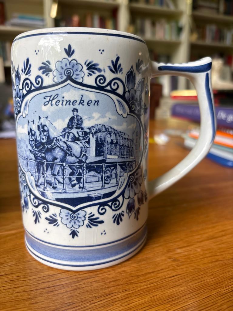 Delfts Blauw Heineken Bierpul - 't Delftsche Huys, Ophalen of Verzenden