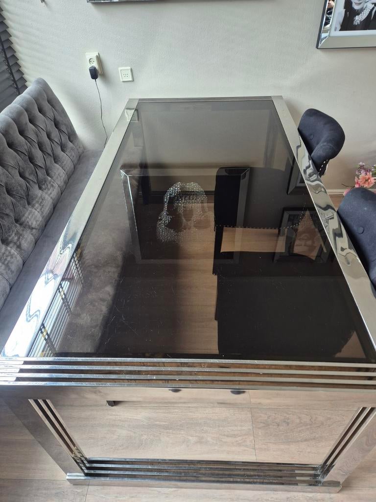 Eichholtz eettafel, Huis en Inrichting, Tafels | Eettafels, Zo goed als nieuw, 50 tot 100 cm, 150 tot 200 cm, Rechthoekig, Ophalen