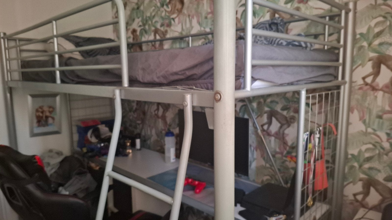 Hoogslaper met bureau  (excl. matras), Ophalen, Gebruikt, Eenpersoons, 200 cm