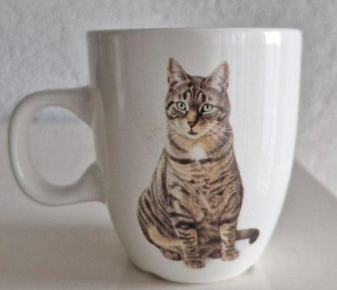 Senseokopje Francien met Katten opdrukken, Keramiek, Ophalen of Verzenden, Zo goed als nieuw, Overige stijlen