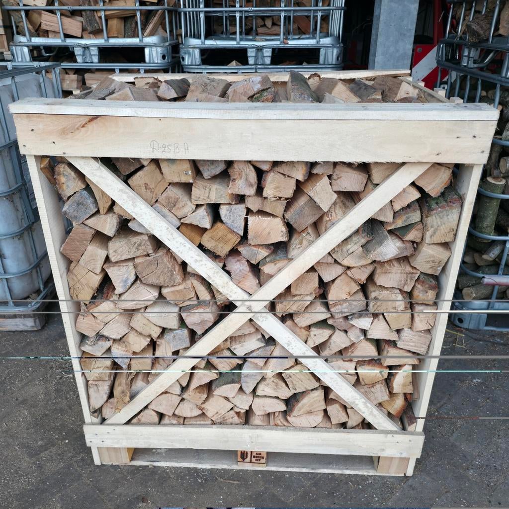 Droog gekloofd haardhout bezorgt: beuken of eiken, Tuin en Terras, Haardhout, Minder dan 3 m³, Ophalen of Verzenden