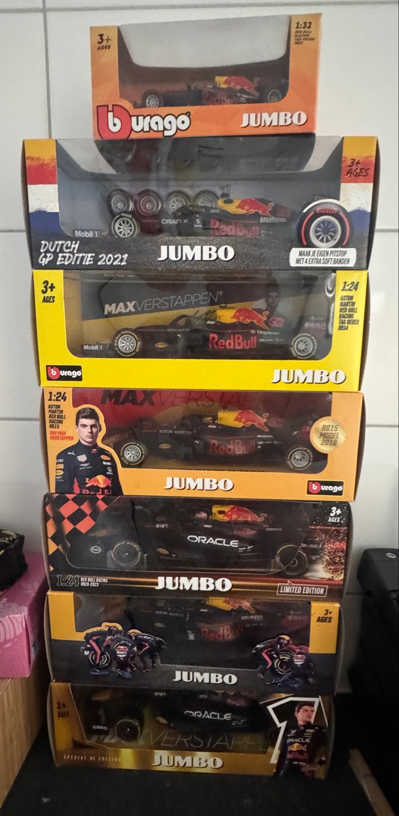 Max Verstappen Jumbo modelauto's - Nieuw in verpakking, Auto, 1:32 tot 1:50, Nieuw, Ophalen