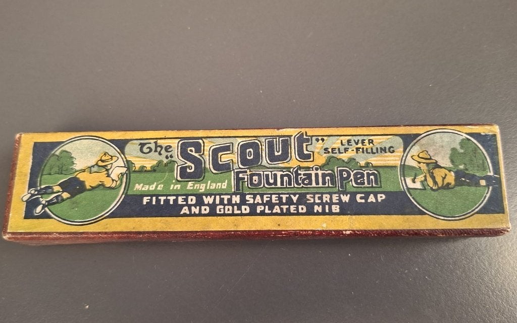 The Scout Fountain pen, lever self filling, vulpen, scouts, Overige merken, Gebruikt, Met doosje, Ophalen of Verzenden