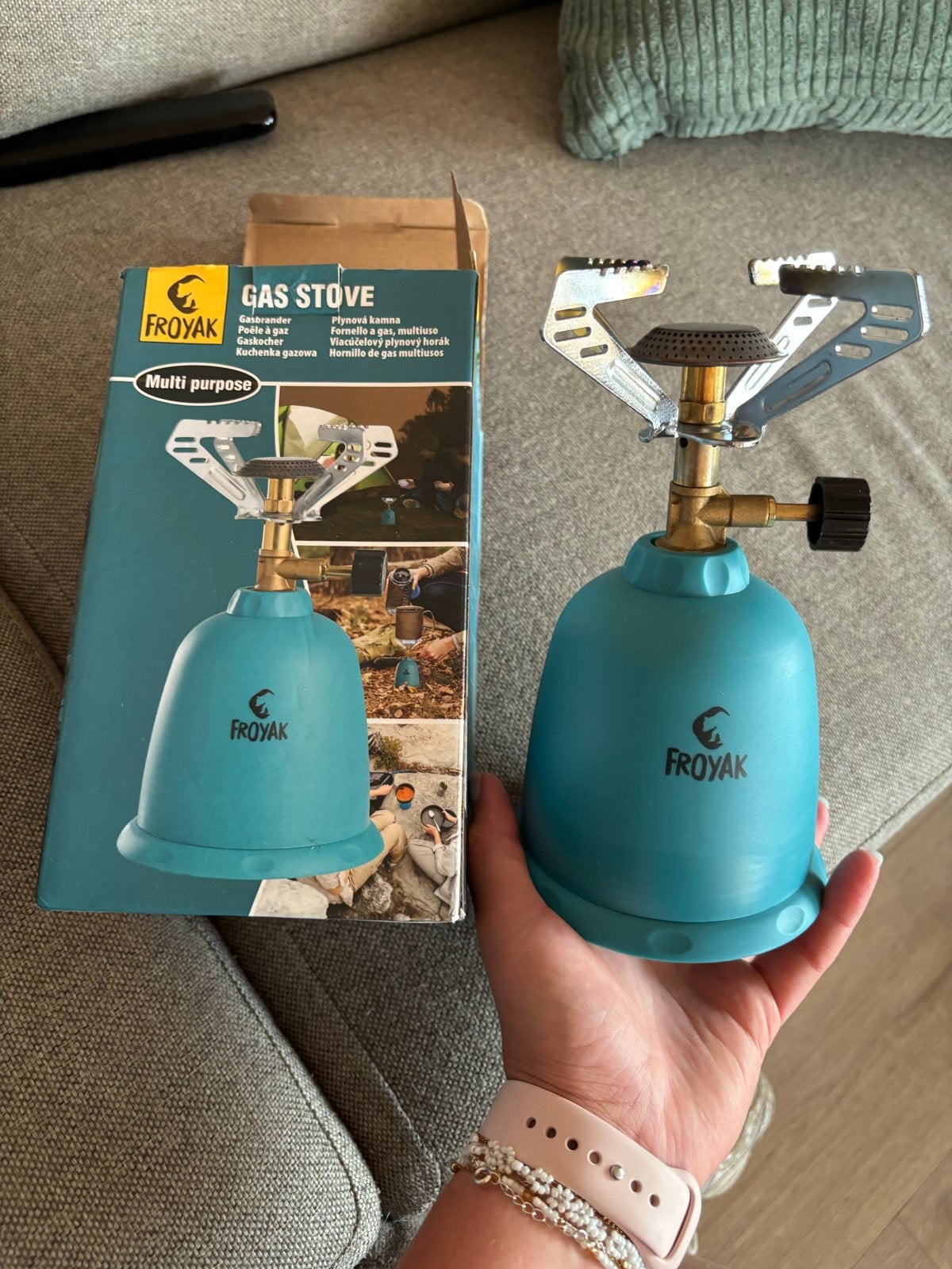 Froyak Gasfornuis - Draagbaar Camping Gasstel, Ophalen, Zo goed als nieuw
