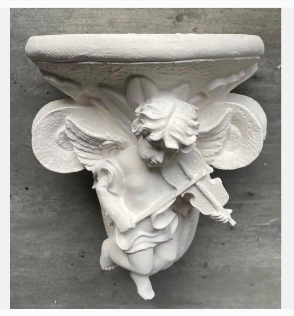 Prachtige console Engel, kunststof, 26 cm hoog, wit, Ophalen of Verzenden