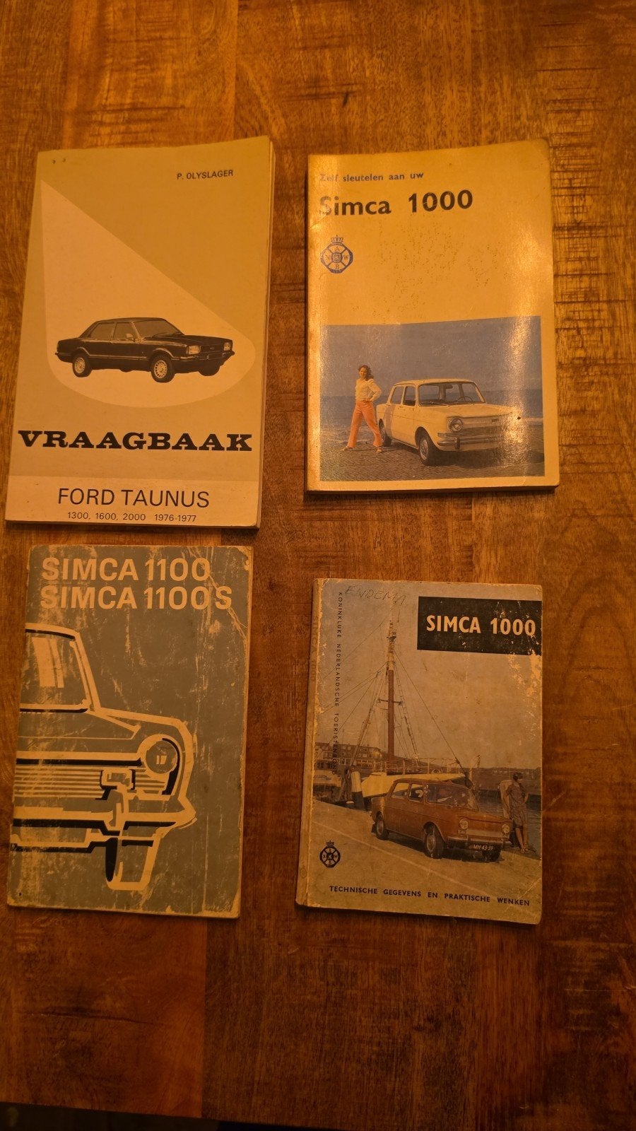 Vraagbaak boekjes Ford Taunus, Simca 1000, Simca 1100, Ophalen, Gelezen, Ford