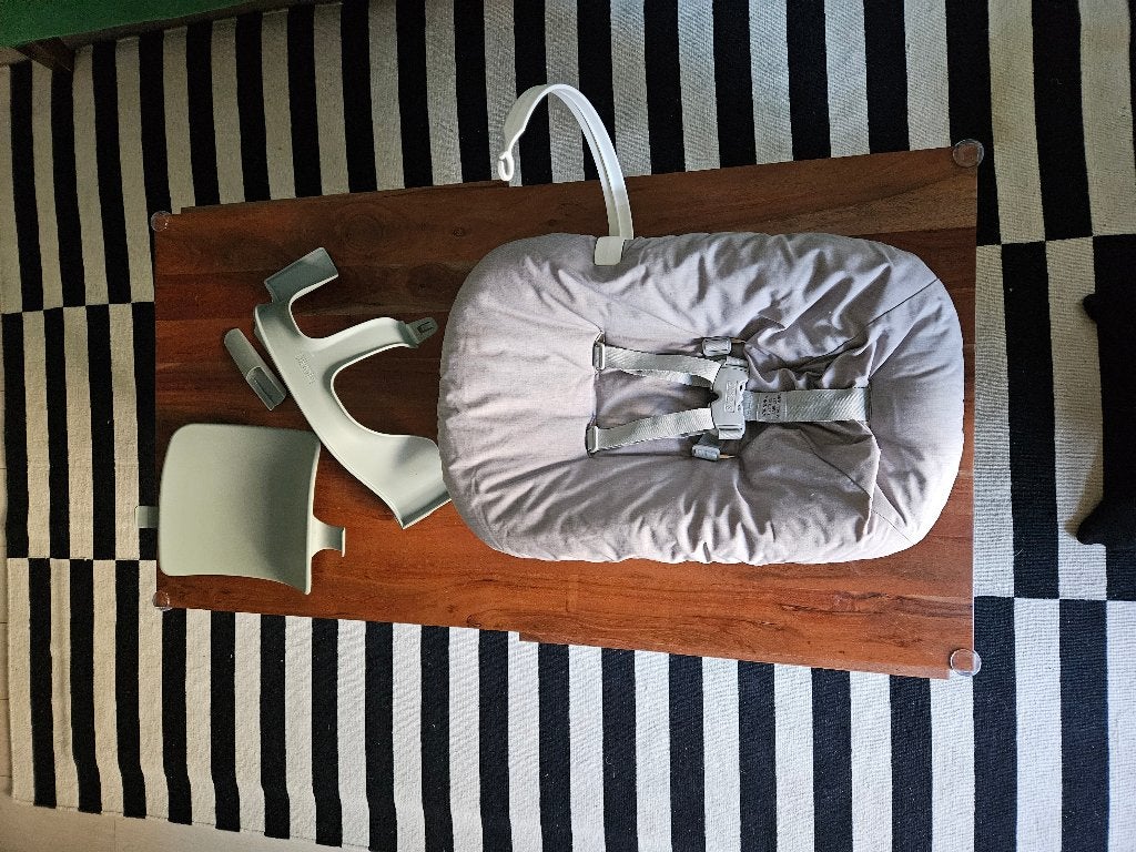 Stokke Tripp Trapp Newborn set (& Babyset Glacier Green), Ophalen, Gebruikt, Overige typen, Gordel(s)