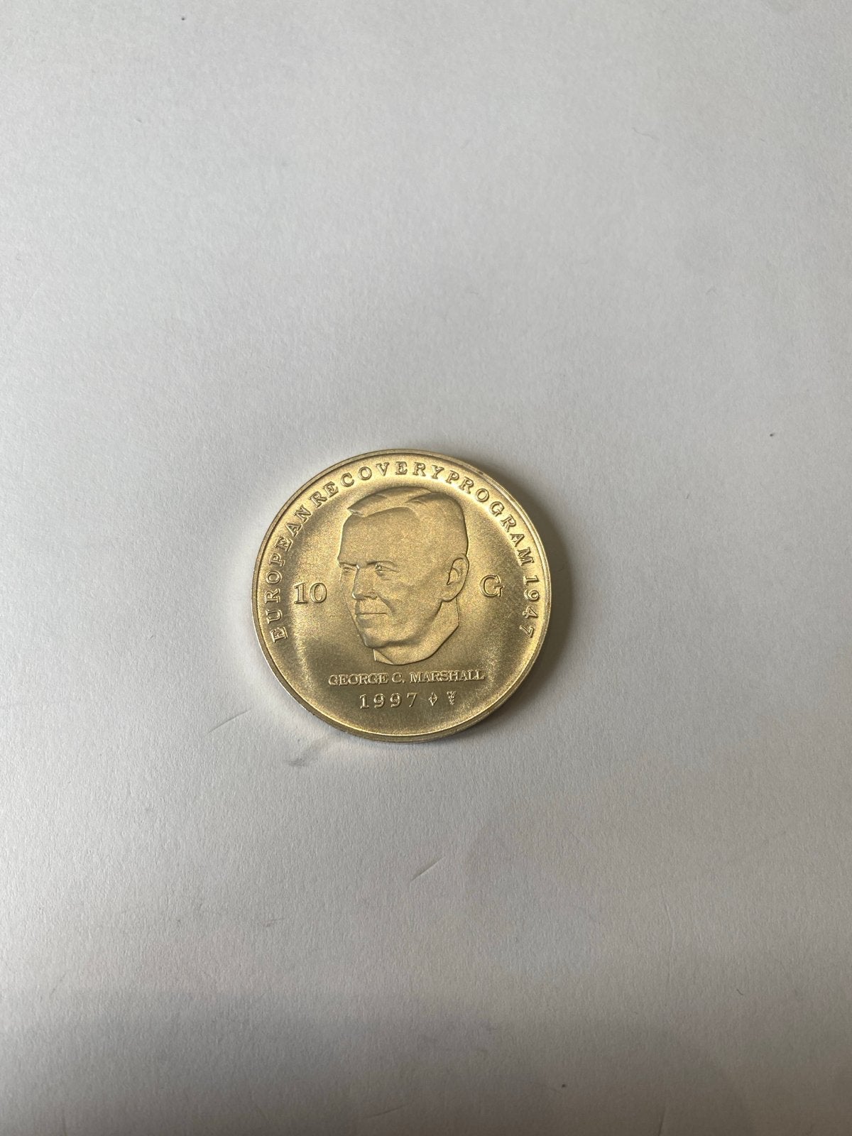 10 Gulden Munt Koningin Beatrix Marshallplan 1997, Postzegels en Munten, Munten | Nederland, Ophalen of Verzenden, Koningin Beatrix