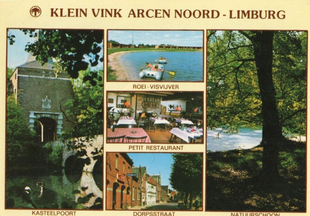 NS258 Arcen Klein Vink recreatieoord kasteelpoort etc.., Verzenden, 1960 tot 1980, Gelopen, Limburg