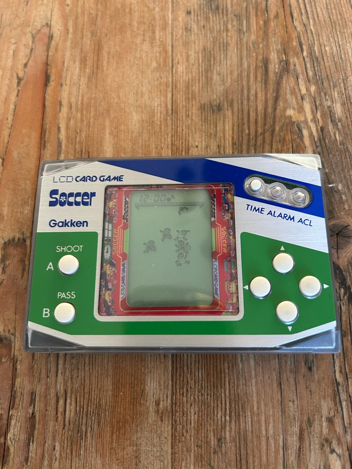 Gakken LCD Card Game Soccer - Vintage Handheld Game, 1 speler, Ophalen of Verzenden, Zo goed als nieuw, Sport