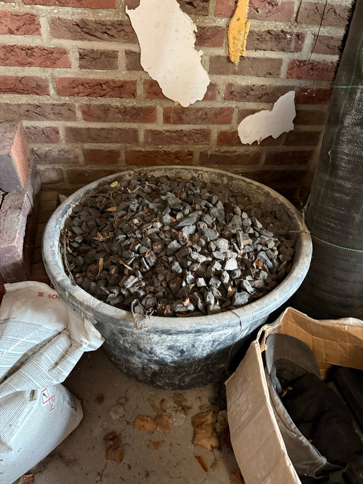 Donkergrijze Split/Grind voor Tuin of Decoratie, Ophalen, Overige materialen, Gebruikt, Grind