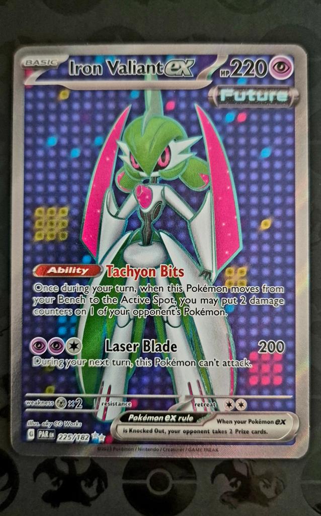 Iron Valiant ex 225/182 - Pokémon kaart, Ophalen of Verzenden, Zo goed als nieuw, Losse kaart, Foil