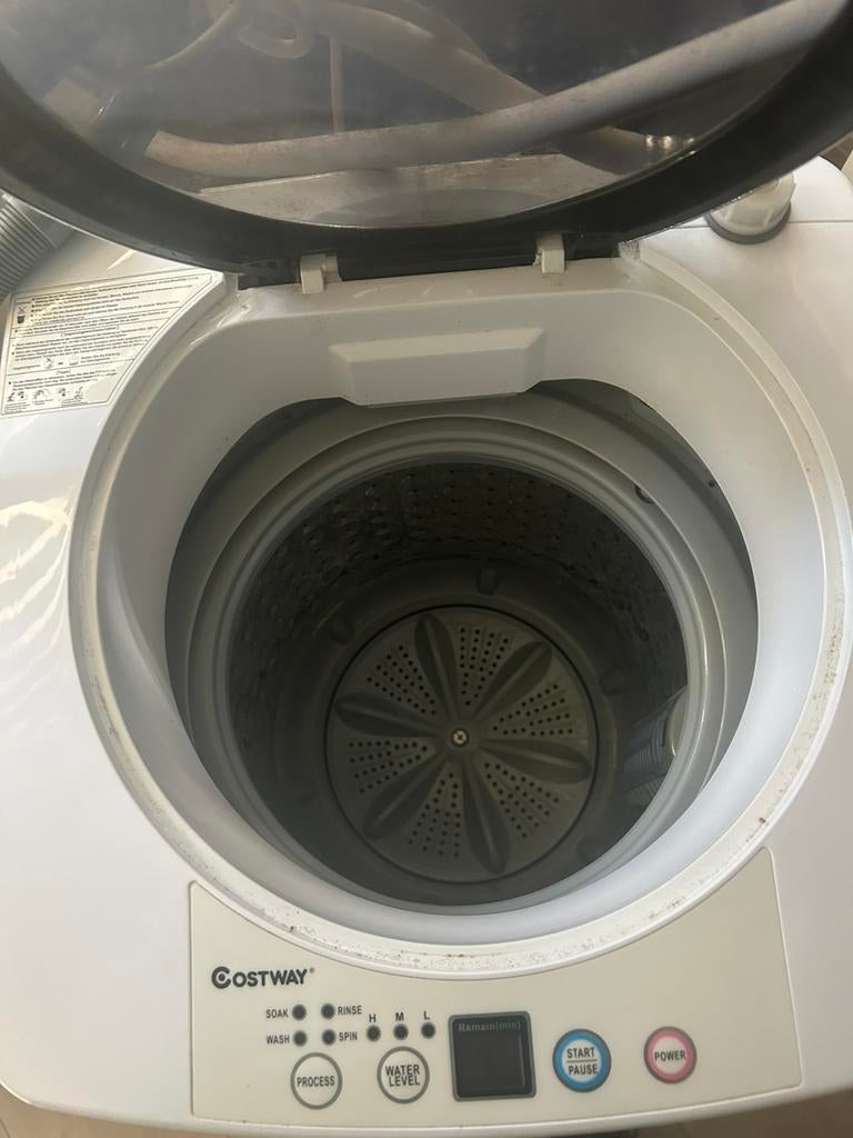 Wasmachine Costway 3 kilo, Ophalen of Verzenden, Zo goed als nieuw, 1200 tot 1600 toeren, 85 tot 90 cm