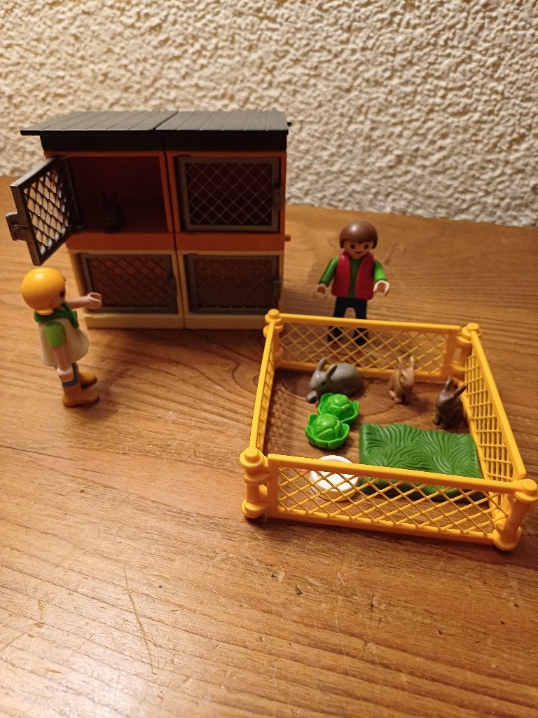 Playmobil konijnenhok en ren, Ophalen of Verzenden, Zo goed als nieuw, Losse onderdelen, Figuren