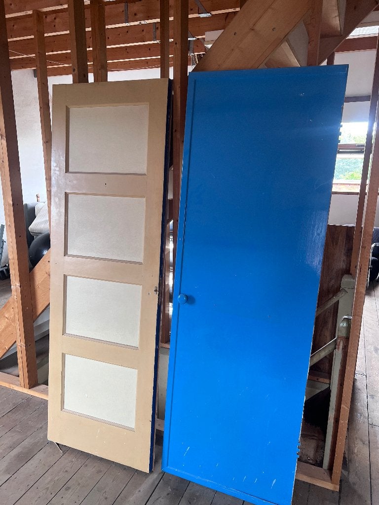 Twee paneeldeuren (kast) jaren 30 huis, Ophalen, Gebruikt, Minder dan 80 cm, Binnendeur