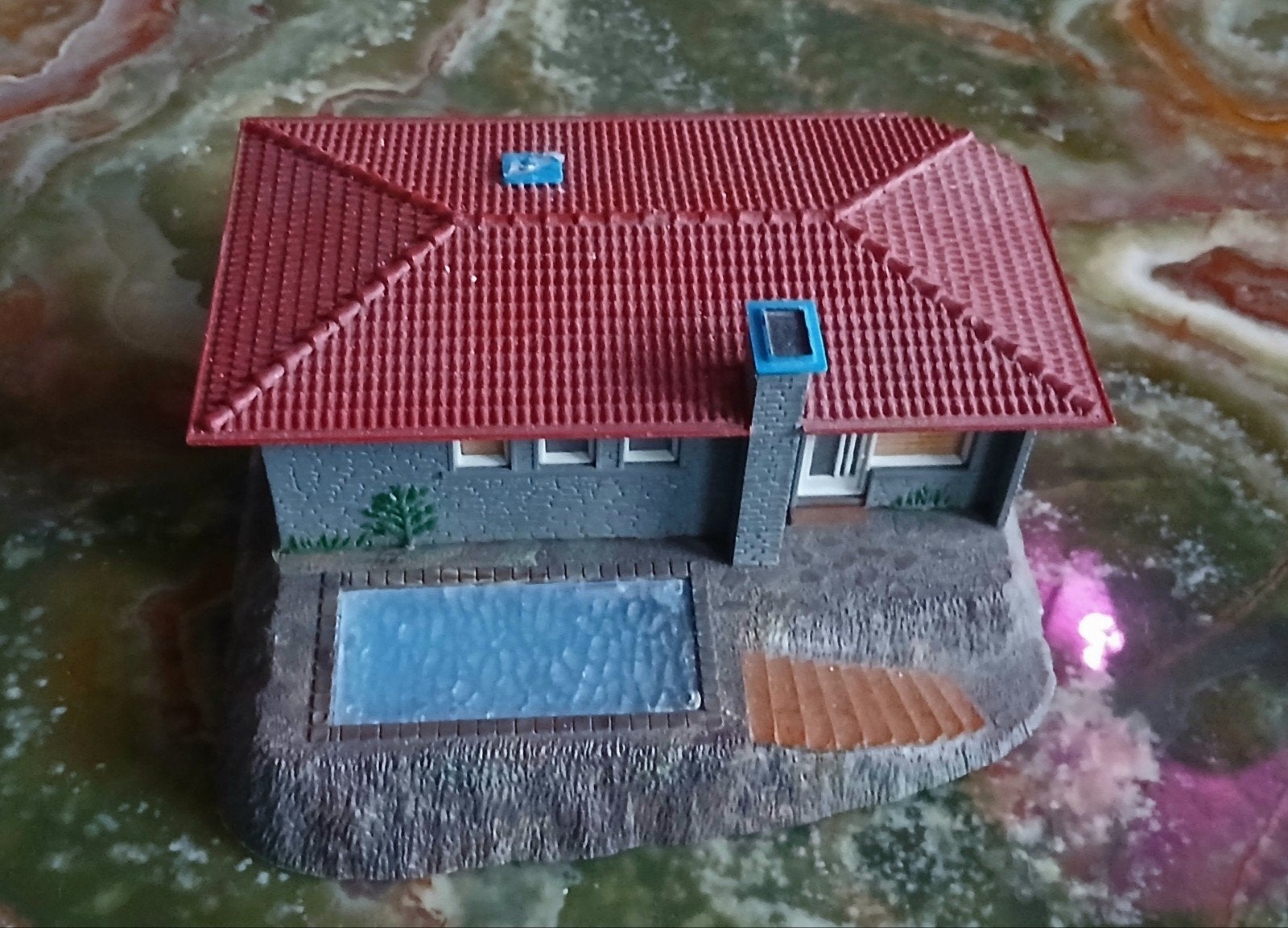 Pola Quick-HO Treinbaan Villa met Zwembad 1/87, Hobby en Vrije tijd, Overige merken, Gebruikt, Gelijkstroom of Wisselstroom, Brug, Tunnel of Gebouw