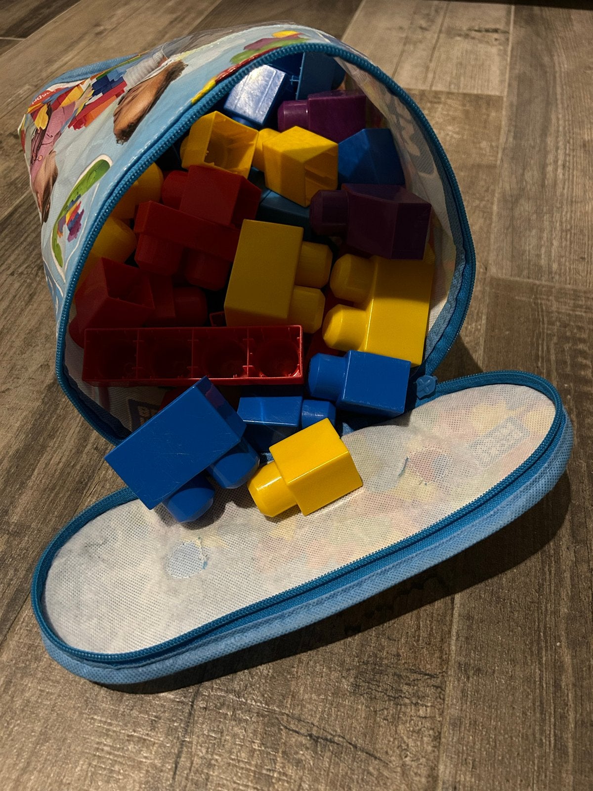 Mega Bloks Grote Bouwzak met Kleurrijke Blokken, Ophalen of Verzenden, Gebruikt, Megabloks