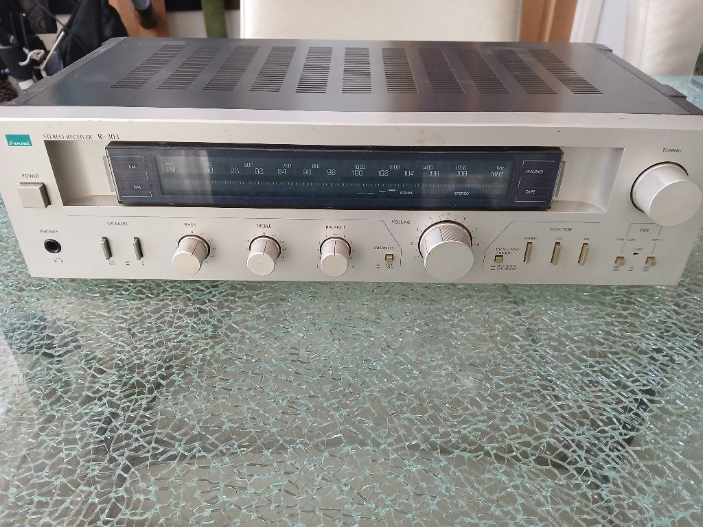 Sansui R-303 receiver tuner versterker, Overige merken, Gebruikt, Ophalen of Verzenden, Minder dan 60 watt