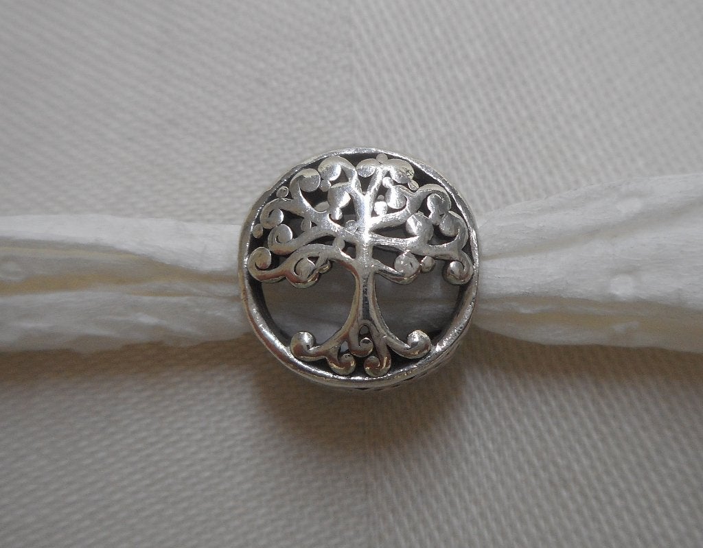 zilveren Pandora charm 797590 met een levensboom nr.1545, Verzenden, Pandora, Zo goed als nieuw, 1 bedel
