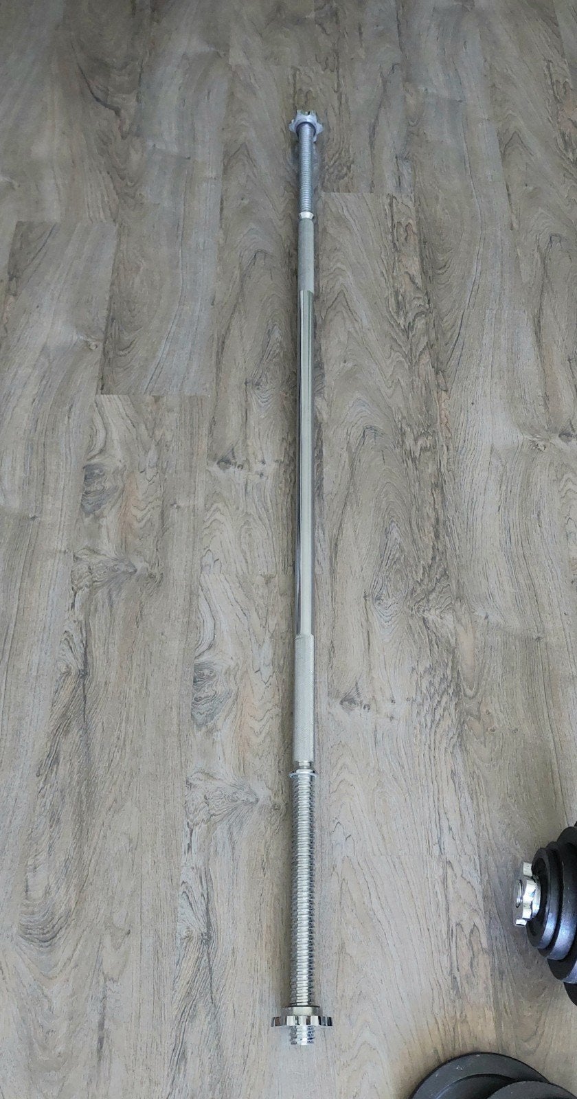 Halterstang spinlock 165 cm, 30mm dik, perfecte staat, Sport en Fitness, Ophalen, Zo goed als nieuw, Benen, Halterstangen