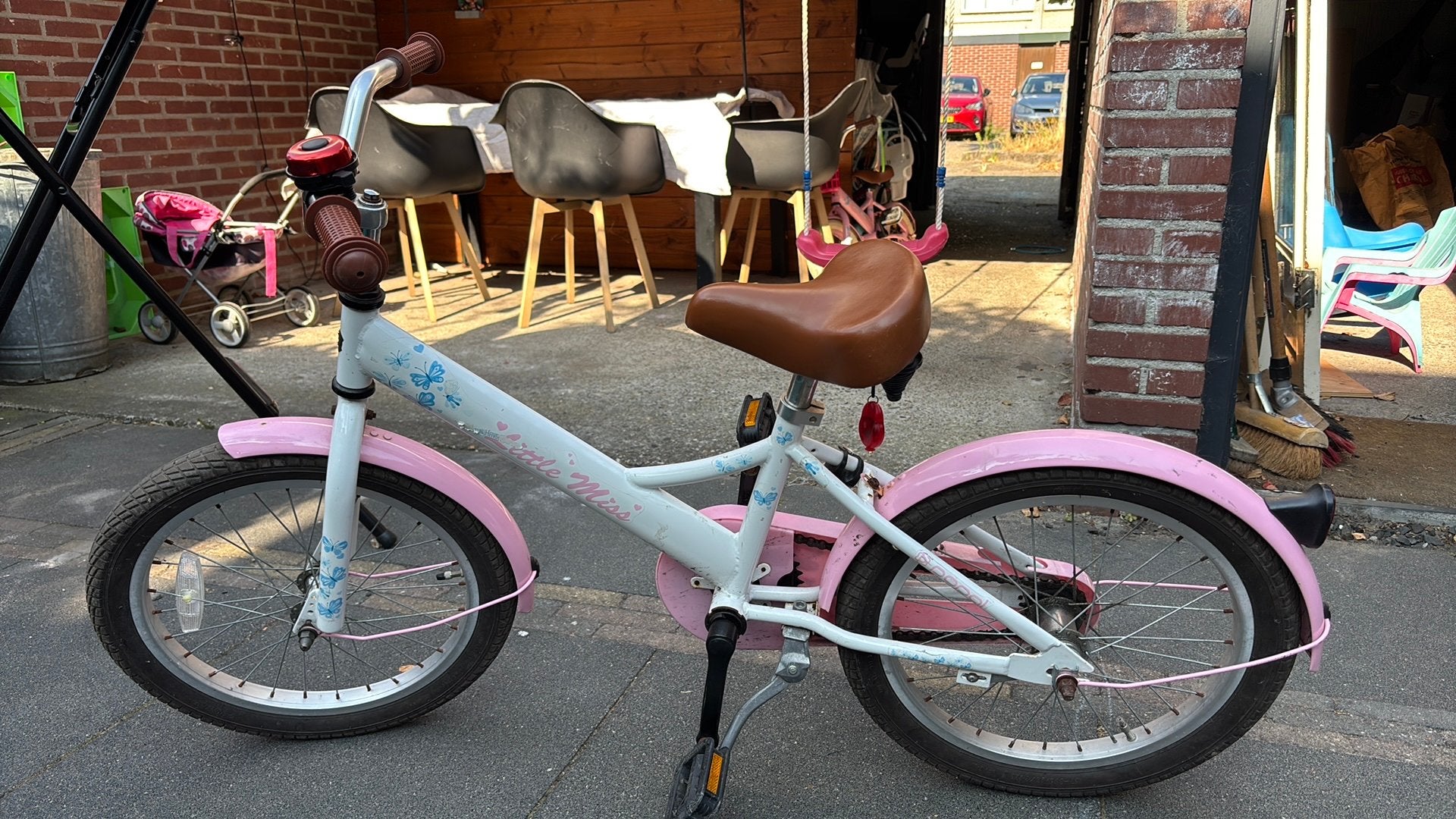 Meisjesfiets 18 inch, Fietsen en Brommers, Fietsen | Meisjes, Ophalen, Gebruikt, Terugtraprem, 18 inch