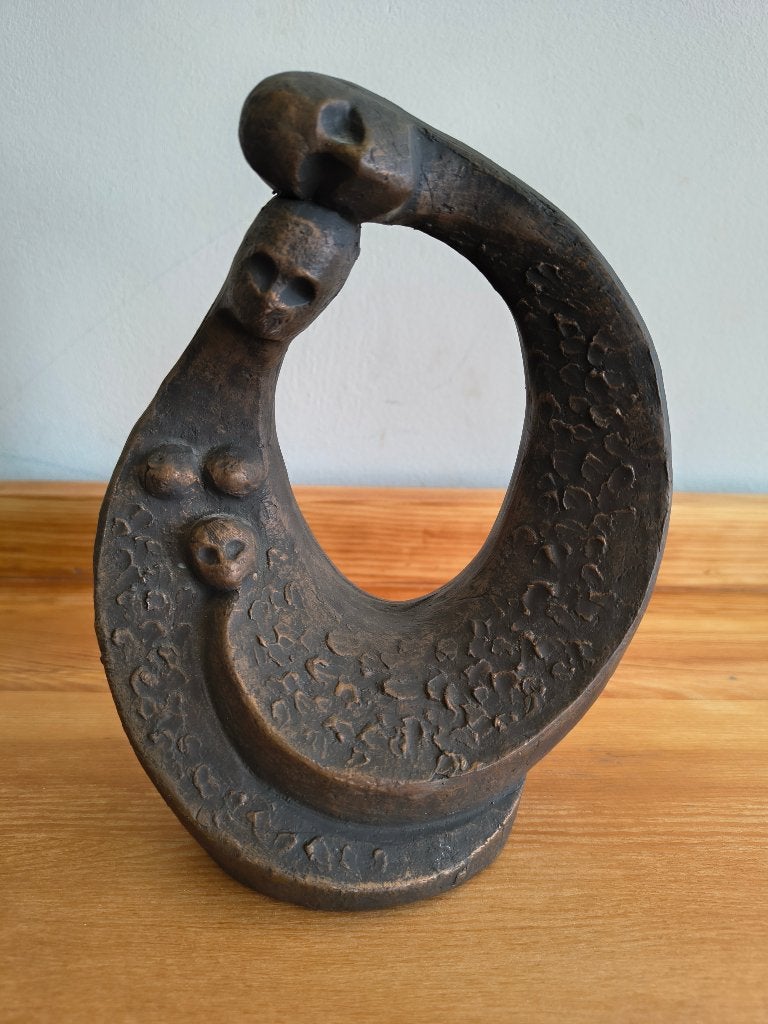 Bronzen Beeld "Verbondenheid" – Geert Kunen (Handgemaakt), Groep mensen, Minder dan 20 cm, Handgemaakt, Ophalen of Verzenden