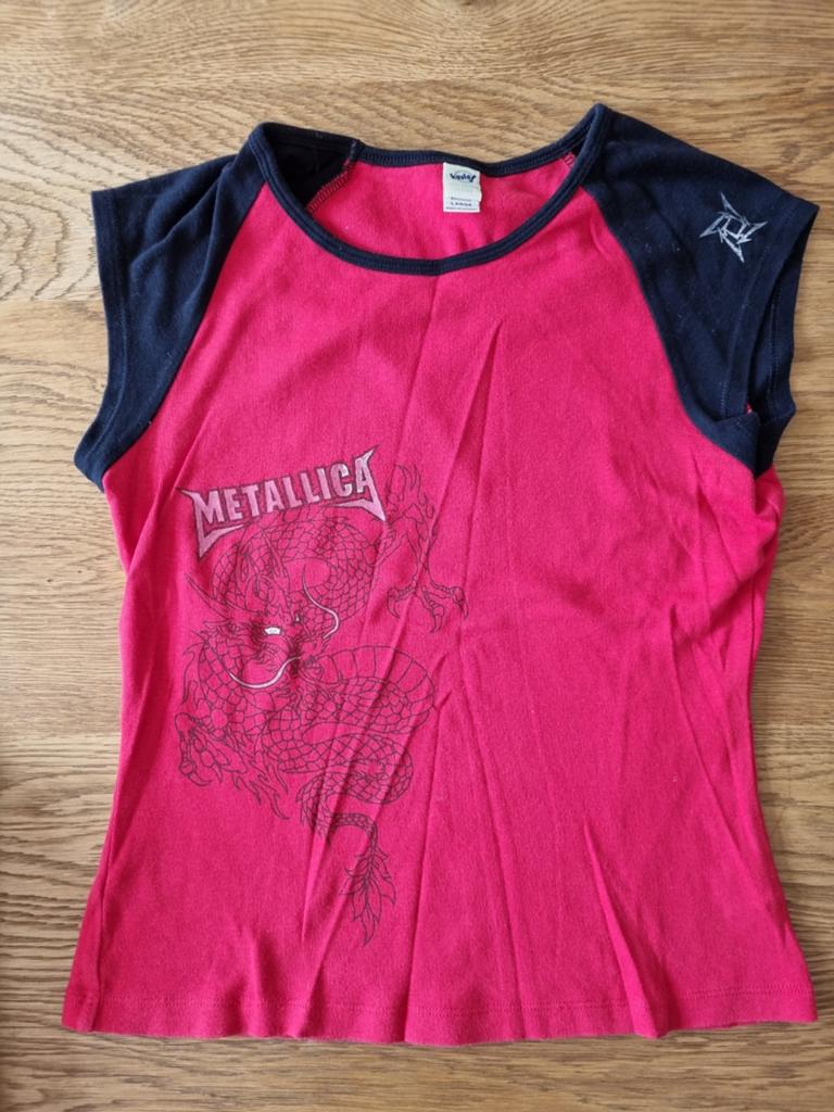 Metallica T-shirt rood/zwart, maat L, Kavio!, Maat 42/44 (L), Ophalen of Verzenden, Korte mouw