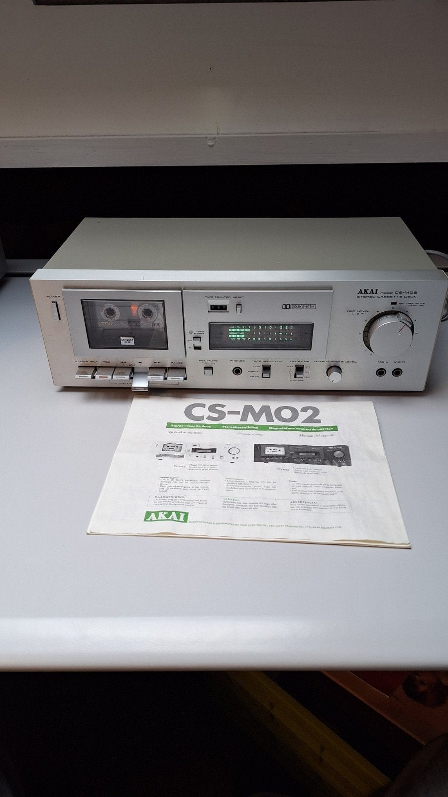 Akai cassettedeck CS-M02 Vintage Audio Apparaat, Ophalen of Verzenden, Akai