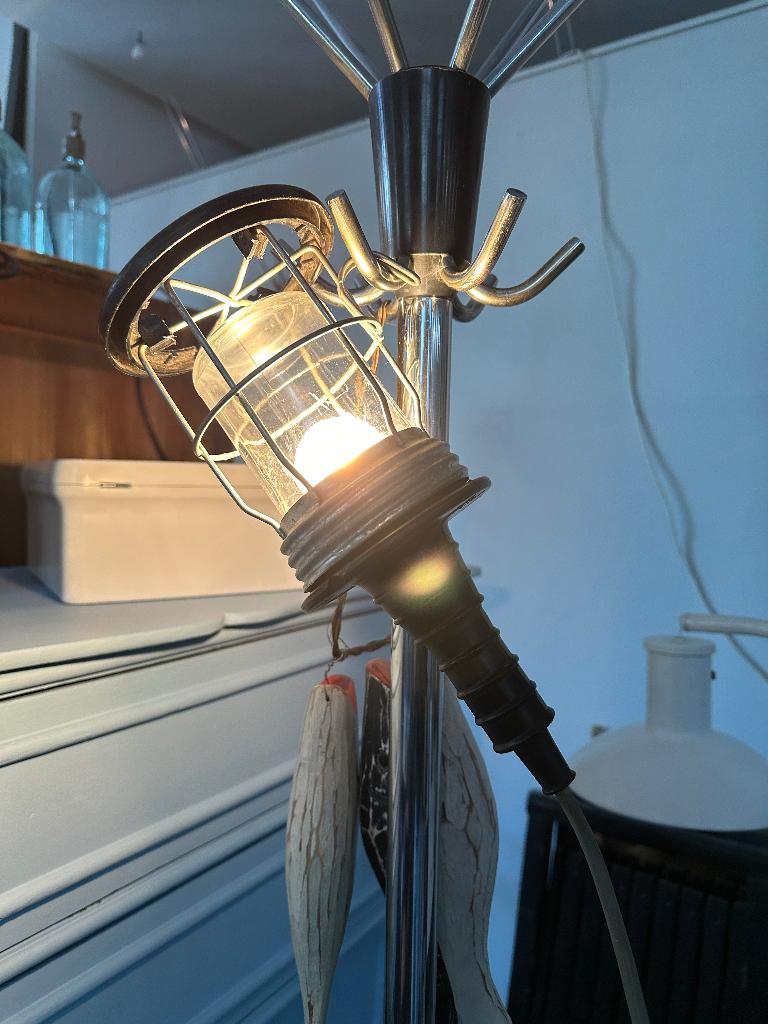 Industriële, vintage hanglamp, kooilamp, stallamp, Ophalen, Gebruikt, -, -