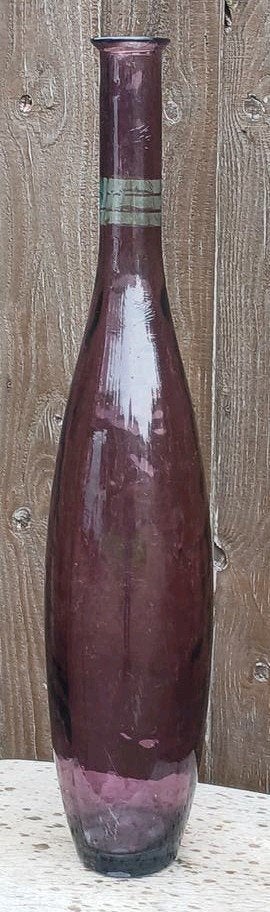 Grote paarse glazen vaas - 100 cm hoog, Ophalen of Verzenden