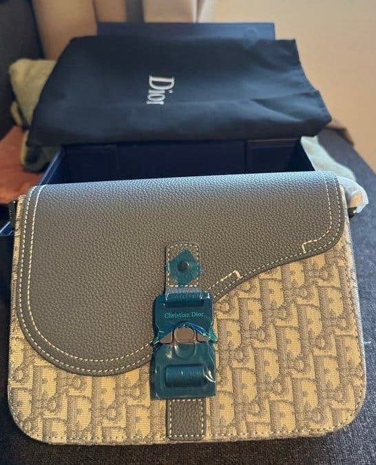 Dior Saddle Bag schoudertas grijs, Ophalen of Verzenden, Nieuw, Grijs
