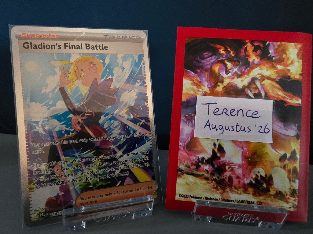 Gladion's Final Battle (PBL 118) Pokémon kaart, Ophalen of Verzenden, Nieuw, Losse kaart, Foil