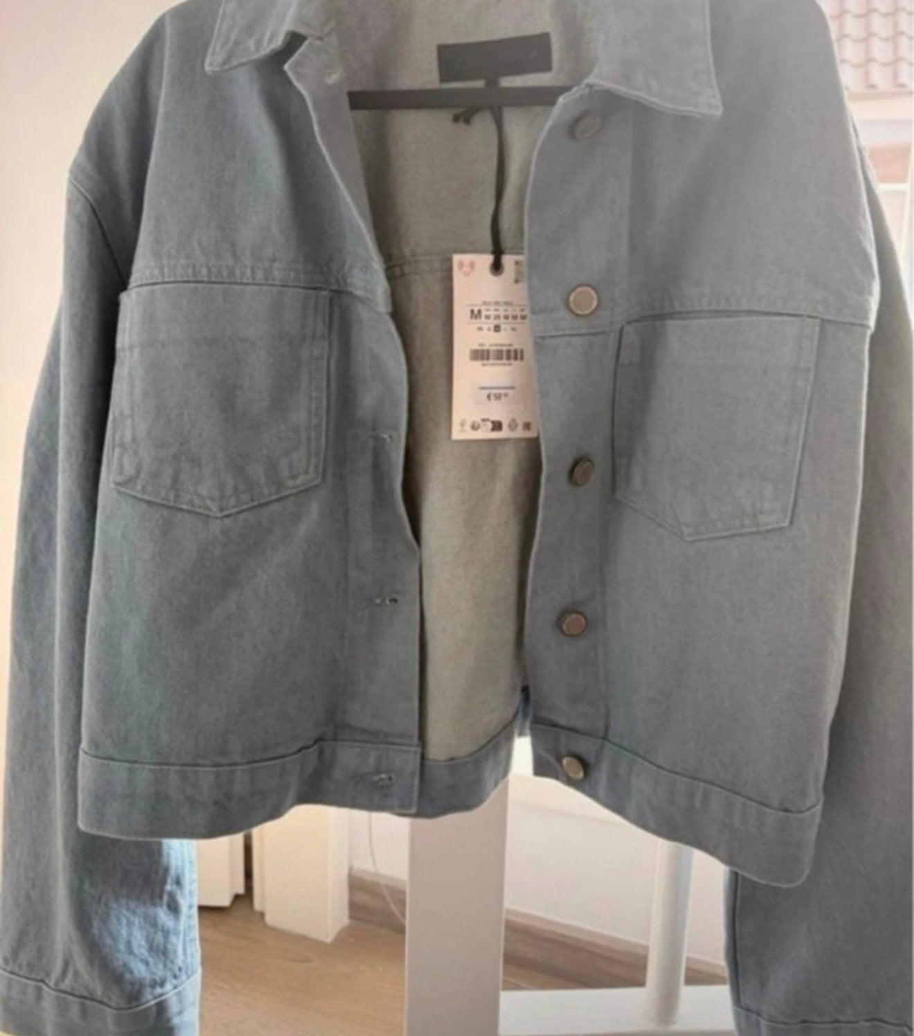 Nieuwe Zara jeans jas maat M, Ophalen, Nieuw, Maat 38/40 (M), Blauw