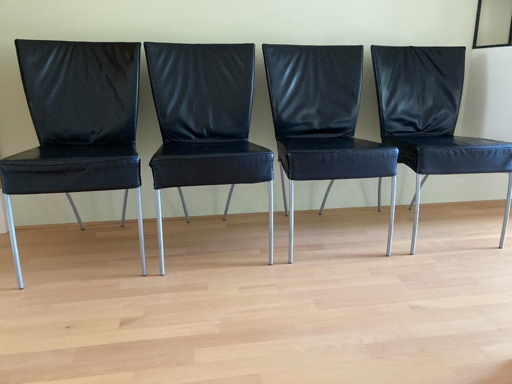 4 Spica stoelen van Montis, Ophalen, Gebruikt, Zwart, Vier