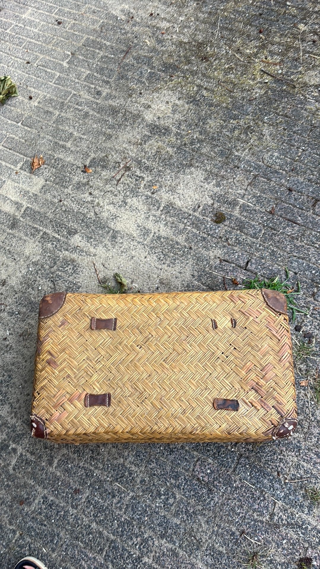 Rieten hutkoffer, Ophalen, Gebruikt, 50 tot 100 cm, Minder dan 50 cm