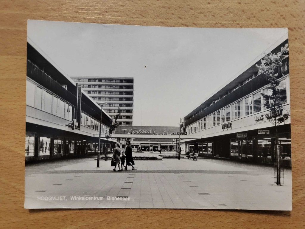 ansicht HOOGVLIET Winkelcentrum Binnenban, Verzamelen, Ophalen of Verzenden, Voor 1920, Zuid-Holland