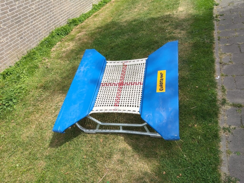 3 trapolines te koop ( per stuk €150), Sport en Fitness, Turnen, Ophalen, Zo goed als nieuw, Kindermaat 146 t/m 176, Blauw