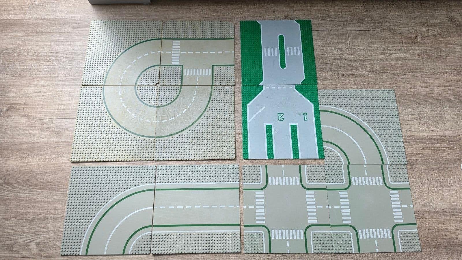 11 Lego wegenplaten / grondplaten, Ophalen of Verzenden, Gebruikt, Grondplaat, Lego