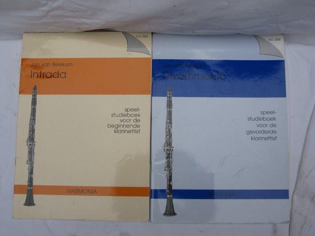 Bladmuziek les Klarinet Jan van Beekum 2 x, Ophalen of Verzenden, Klarinet
