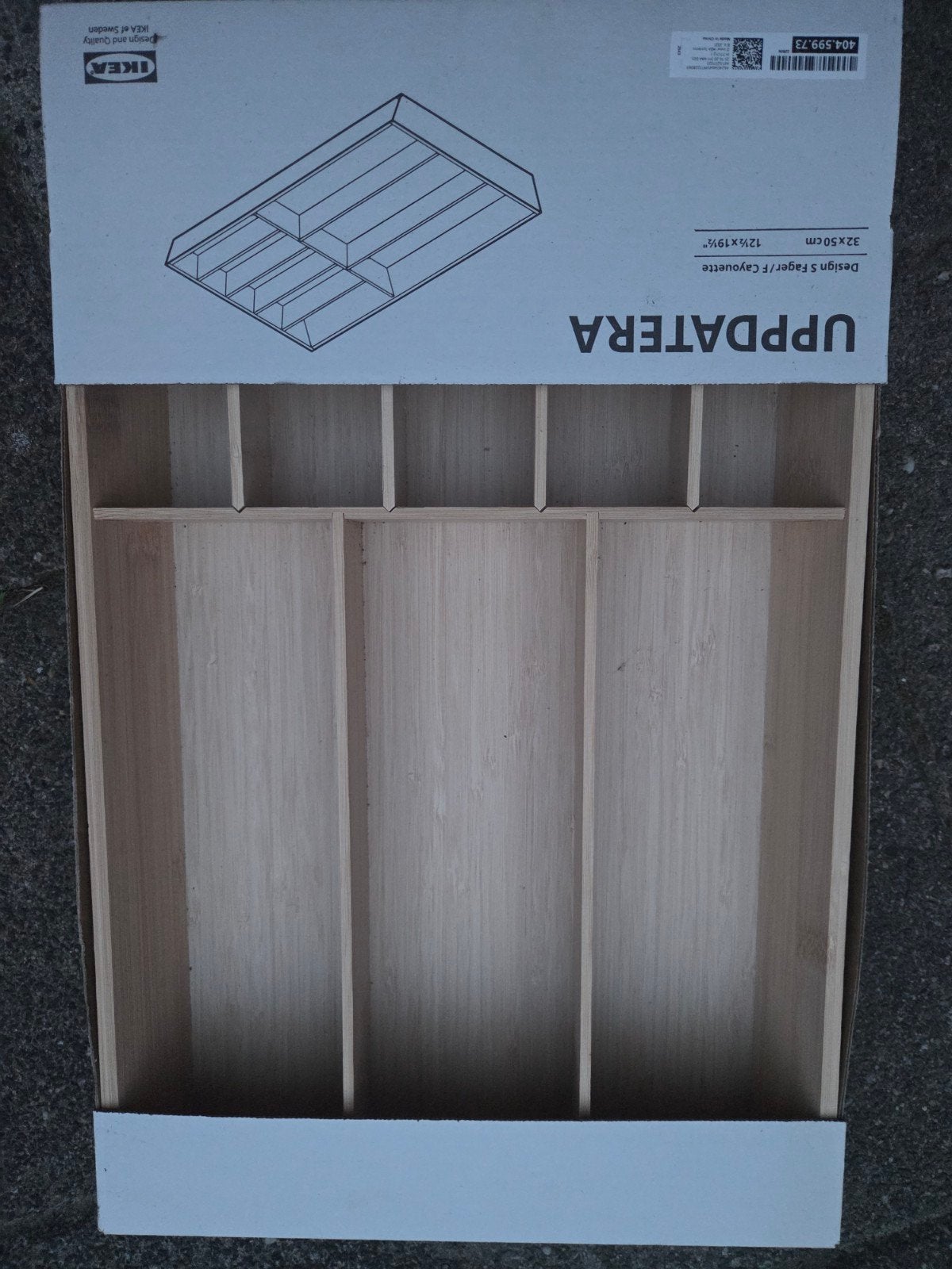 IKEA UPPDATERA Bestekbak Bamboe 32x50 cm Nieuw, Overige typen, Hout, IKEA, Nieuw