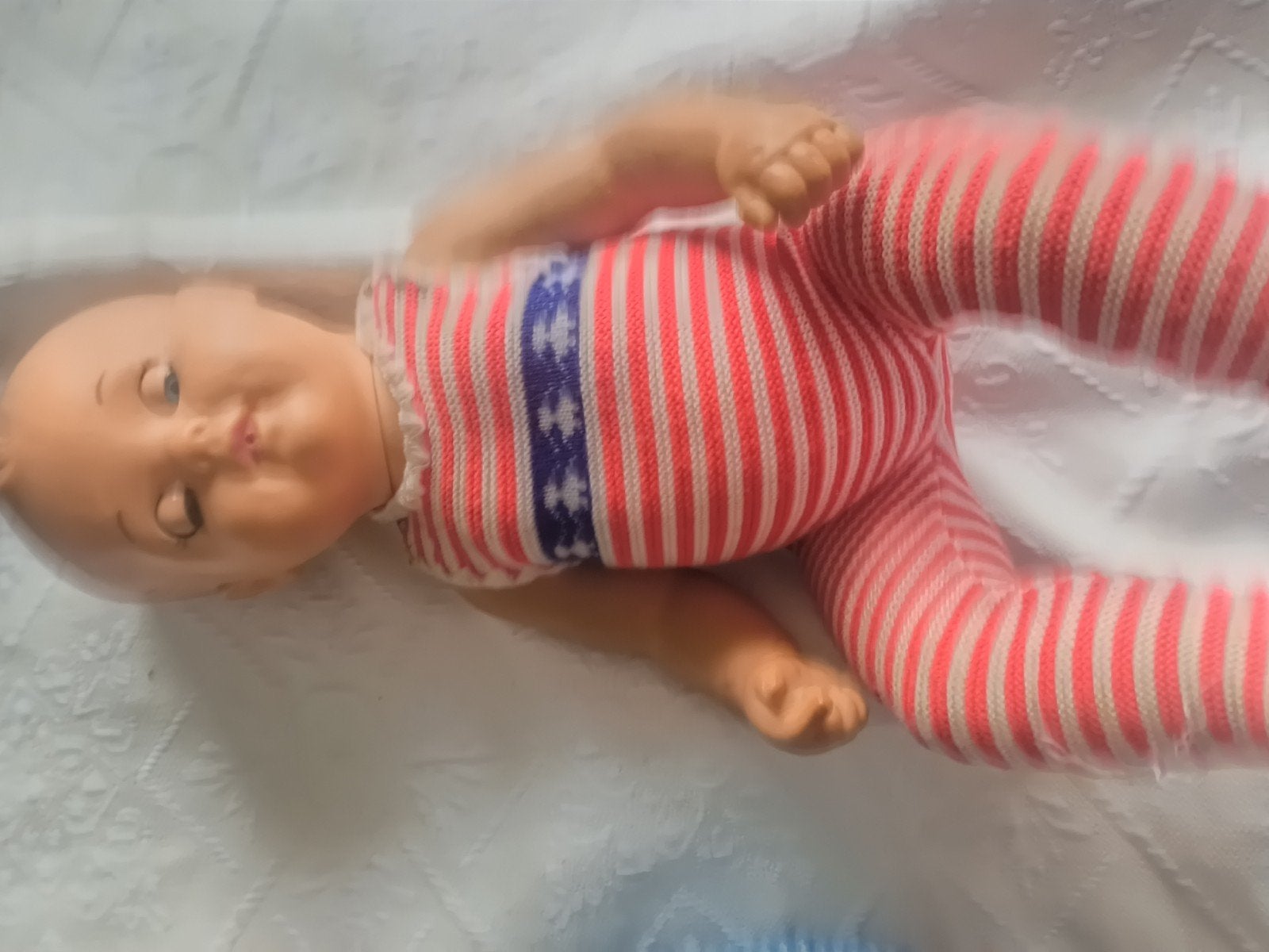 Vintage Babypop met Kleding - Gemaakt in Italië, Ophalen, Gebruikt, Babypop
