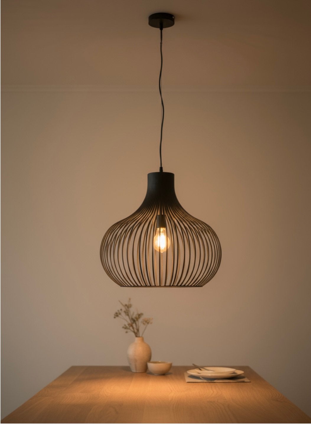 Aglio hanglamp zwart 60 cm., Ophalen, Zo goed als nieuw, 75 cm of meer