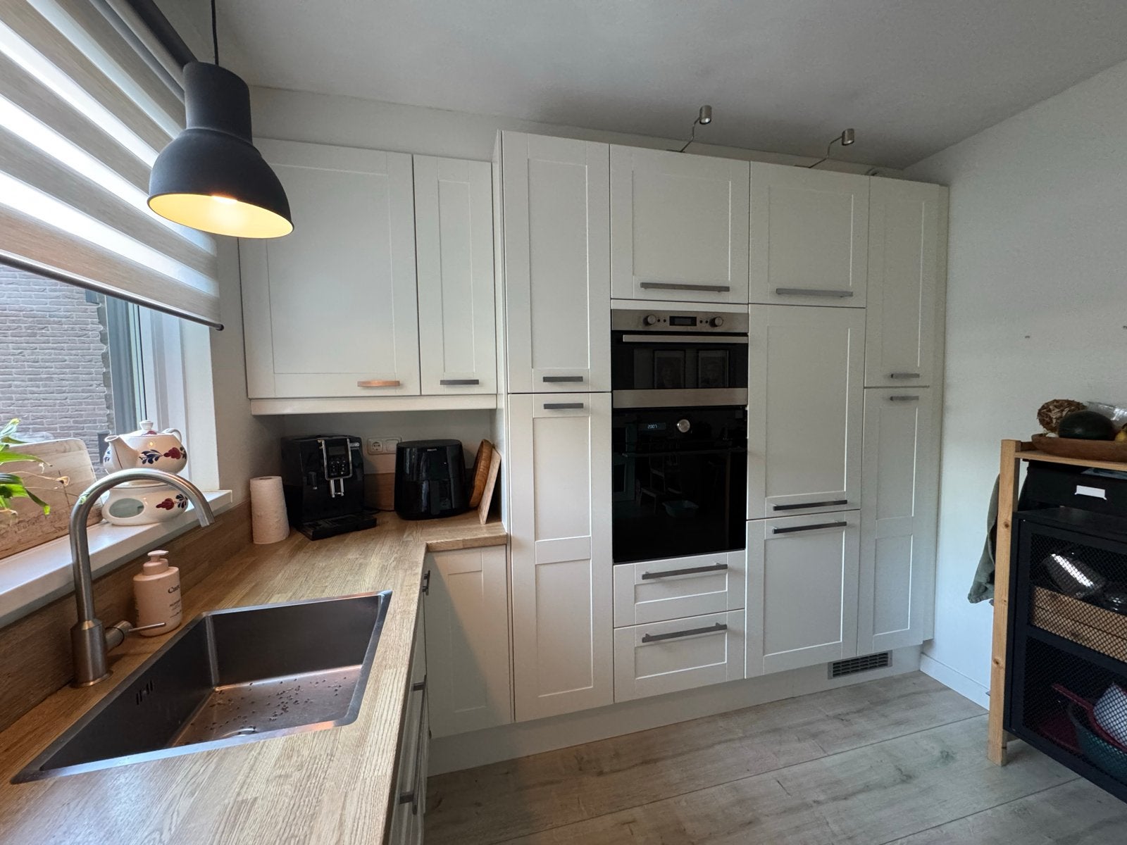 Witte IKEA hoekkeuken, Huis en Inrichting, Keuken | Complete keukens, Ophalen, Gebruikt, Wit, Hoekkeuken
