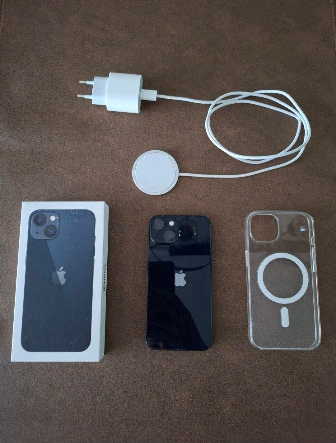 Apple iPhone 13 Midnight 128GB + MagSafe oplader, Ophalen, 128 GB, Zwart, IPhone 13