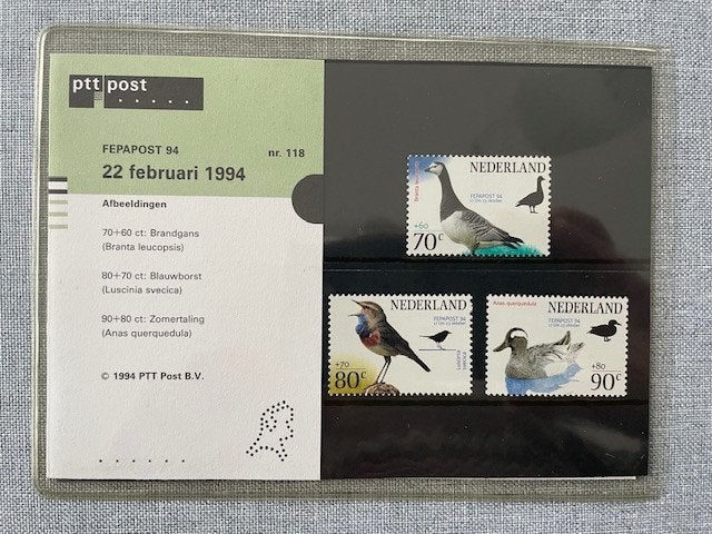 Postzegelmapje PZM118 Postzegeltentoonstelling FEPAPOST 94, Ophalen of Verzenden, Postfris, Overige thema's