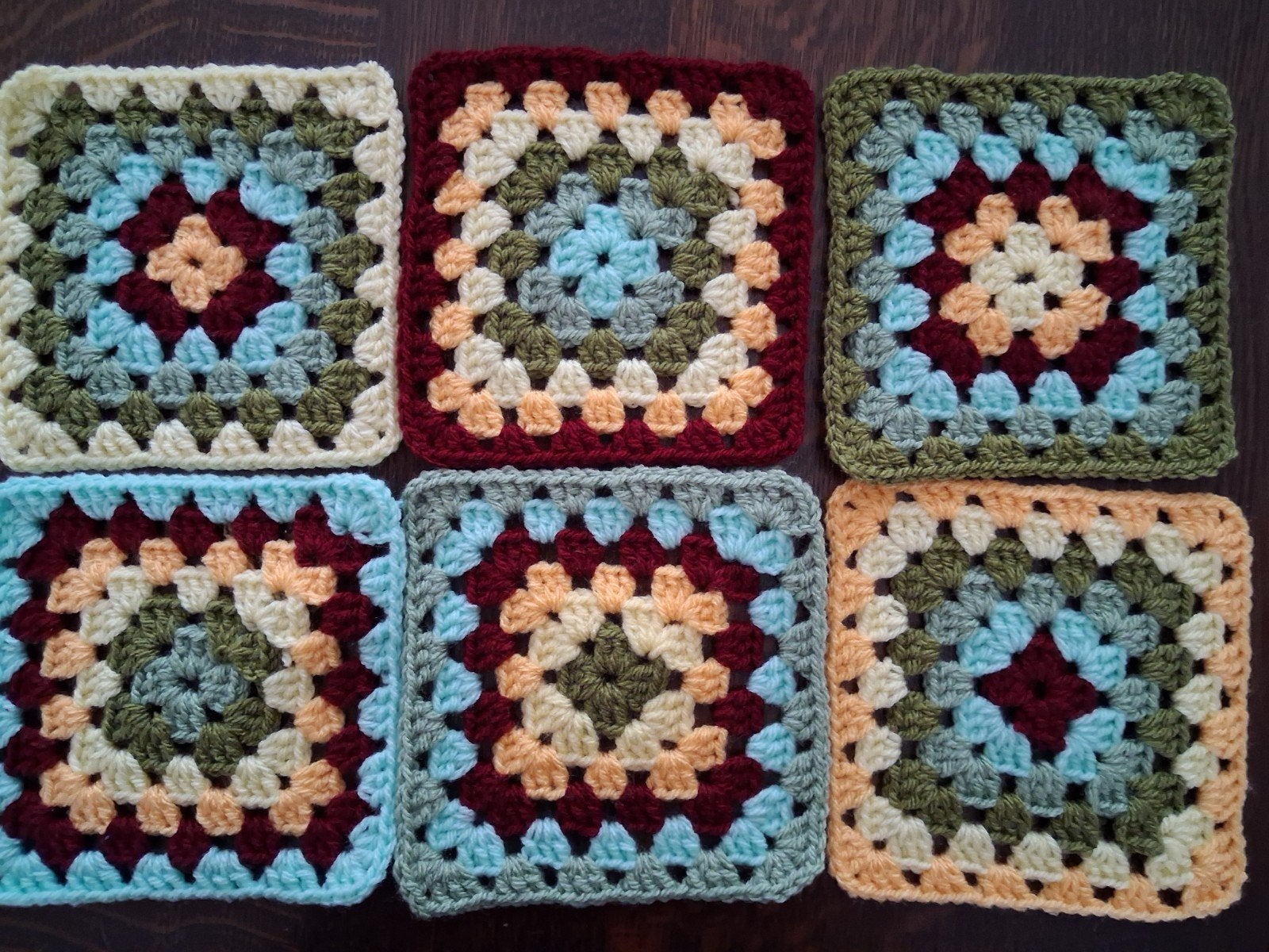 Granny square lapjes 14x14 cm, Ophalen of Verzenden, Nieuw, Haken, Wol of Garen