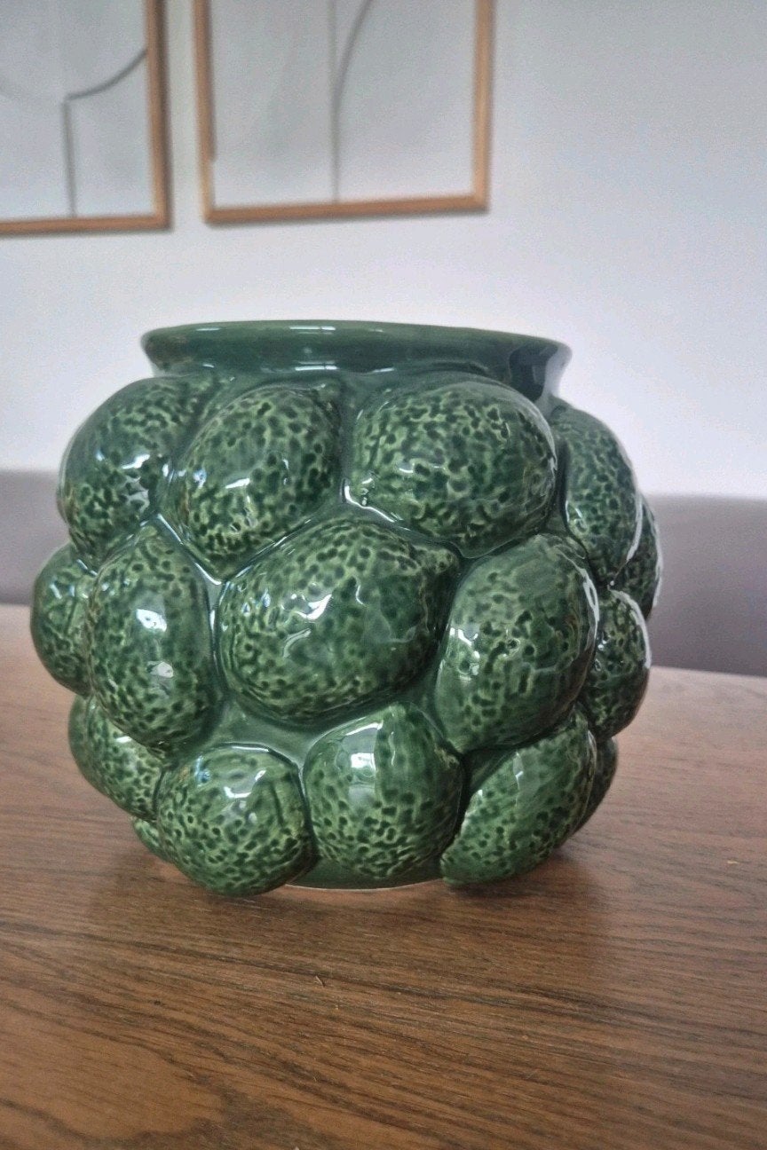 Limoenvaas / bloempot, Huis en Inrichting, Woonaccessoires | Vazen, Aardewerk of Porselein, Ophalen of Verzenden, Zo goed als nieuw