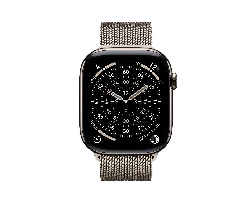 Apple Watch Series 11 (GPS + Cellular) 46mm natural titanium, IOS, Ophalen of Verzenden, Zo goed als nieuw, Zilver